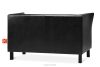ESPECTO Schwarzes Kunstleder-Wartezimmersofa schwarz - Foto 4