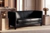 ESPECTO Schwarzes Kunstleder-Wartezimmersofa schwarz - Foto 2
