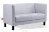 ESPECTO Graues Kunstleder-Wartezimmersofa grau - Foto 3