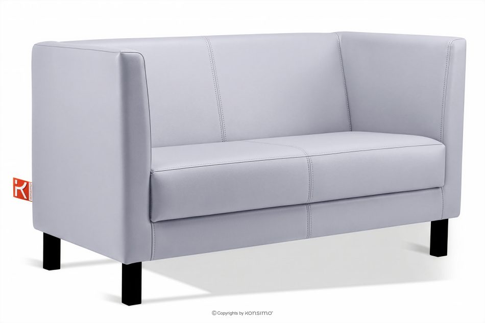 ESPECTO Graues Kunstleder-Wartezimmersofa grau - Foto 2
