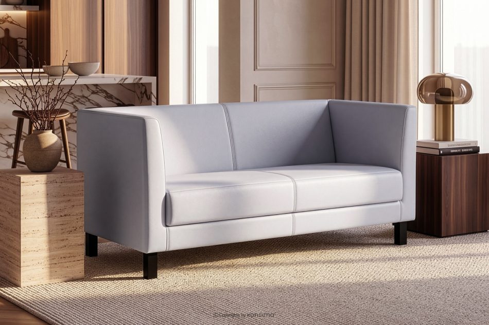 ESPECTO Graues Kunstleder-Wartezimmersofa grau - Foto 1