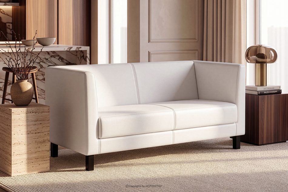 ESPECTO Weißes Kunstleder-Wartezimmersofa weiß - Foto 1