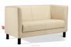 ESPECTO Ecru Kunstleder-Wartezimmersofa creme - Foto 3