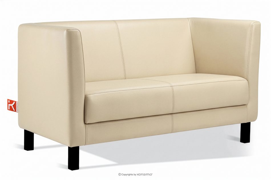 ESPECTO Ecru Kunstleder-Wartezimmersofa creme - Foto 2