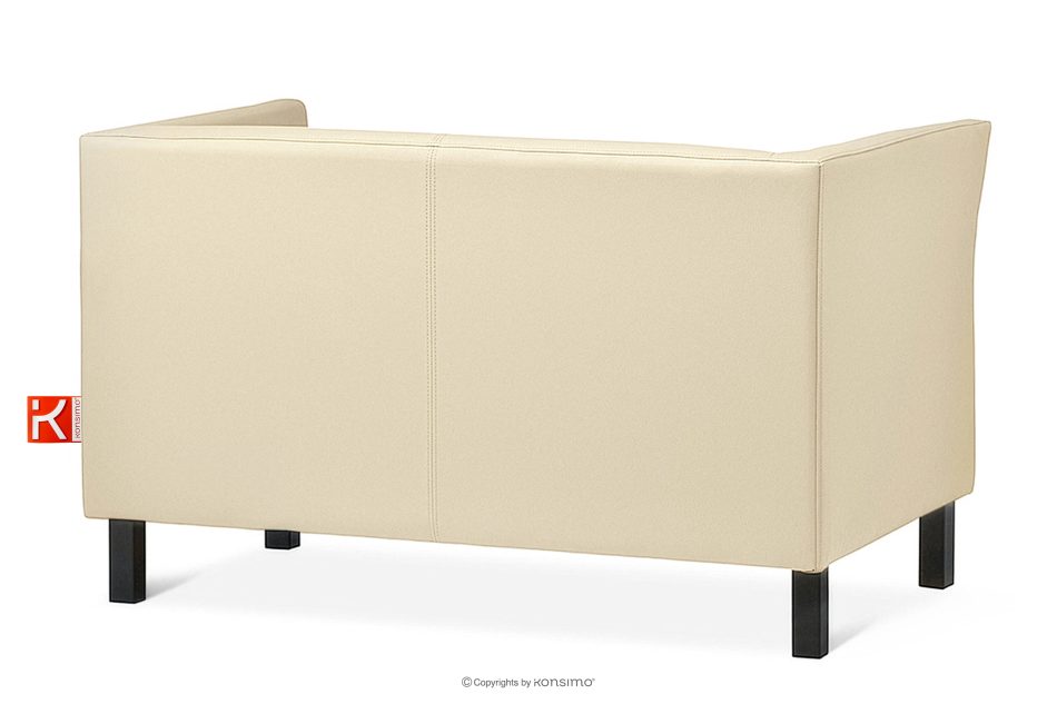 ESPECTO Ecru Kunstleder-Wartezimmersofa creme - Foto 3