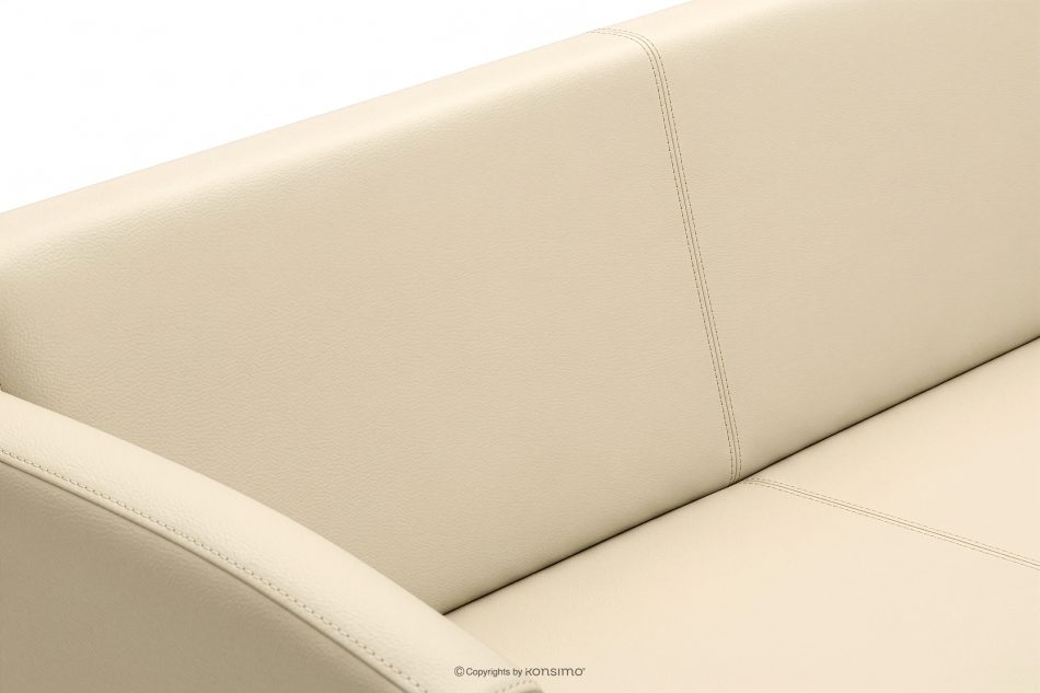 ESPECTO Ecru Kunstleder-Wartezimmersofa creme - Foto 5
