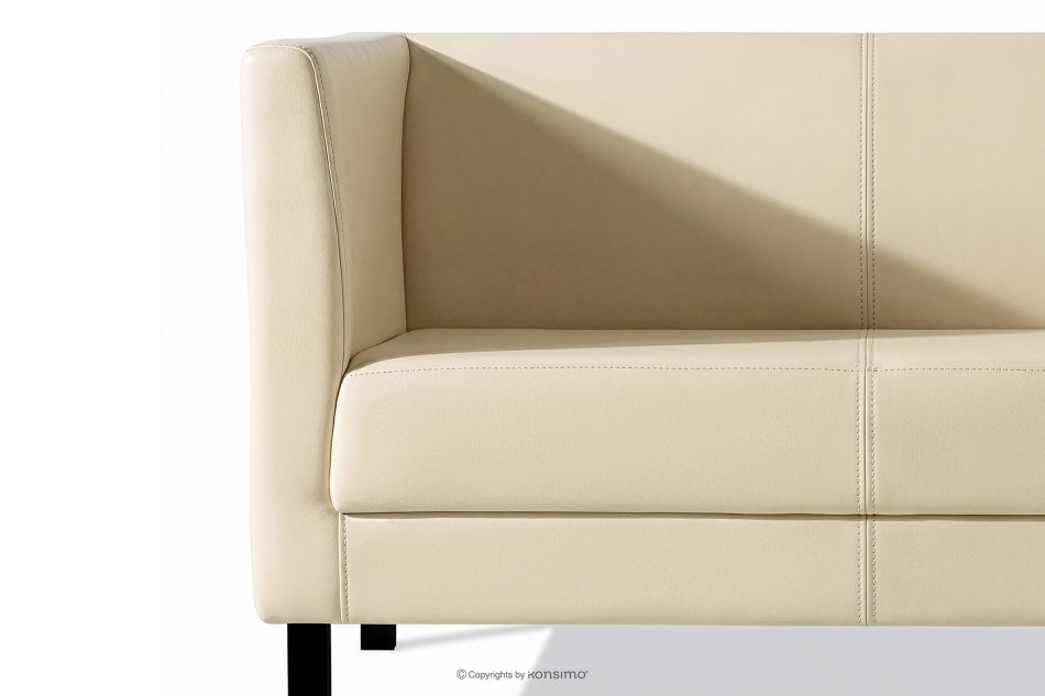 ESPECTO Ecru Kunstleder-Wartezimmersofa creme - Foto 6