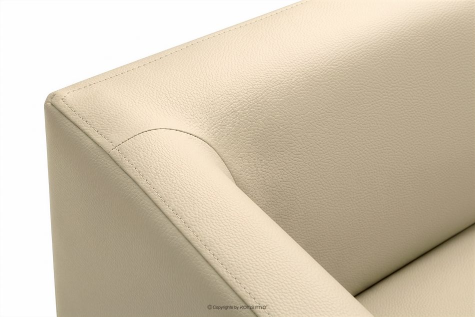 ESPECTO Ecru Kunstleder-Wartezimmersofa creme - Foto 7