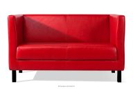 Rotes Kunstleder-Wartezimmersofa