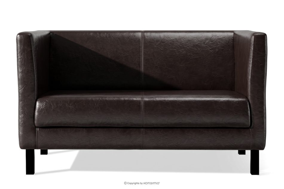 ESPECTO Braunes Kunstleder-Wartezimmersofa dunkelbraun - Foto 0