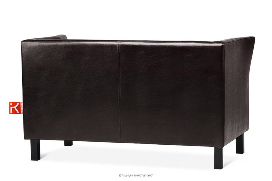 ESPECTO Braunes Kunstleder-Wartezimmersofa dunkelbraun - Foto 3