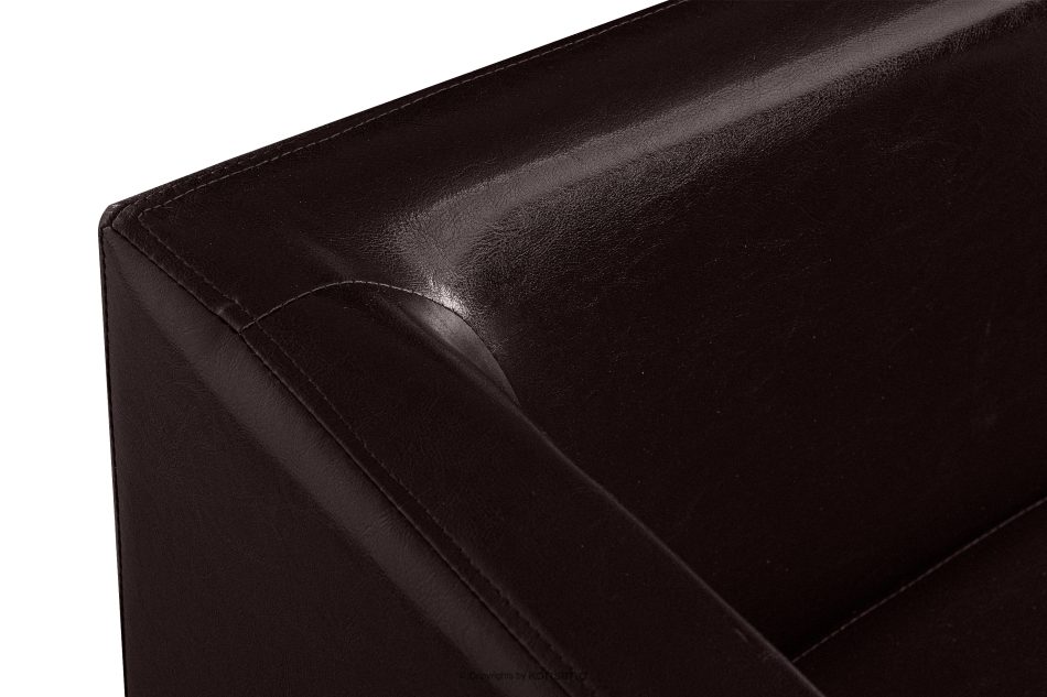 ESPECTO Braunes Kunstleder-Wartezimmersofa dunkelbraun - Foto 7