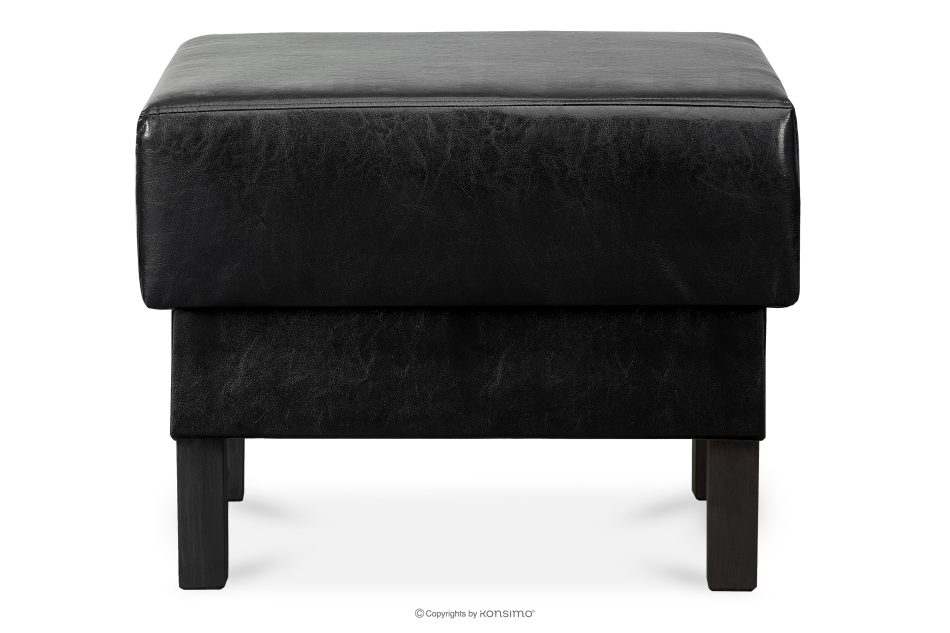 ESPECTO Kunstleder Pouffe schwarz schwarz - Foto 0
