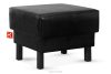 ESPECTO Kunstleder Pouffe schwarz schwarz - Foto 3