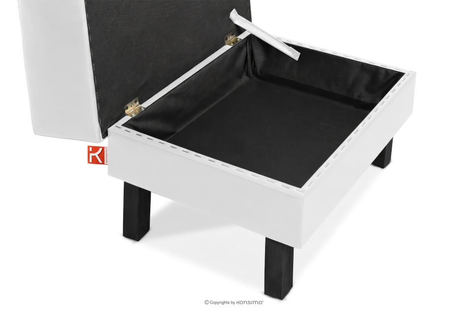 ESPECTO Eco leder pouffe weiß weiß - Foto 6
