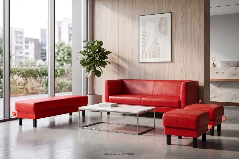 ESPECTO Eco leder pouffe rot rot - Foto 9