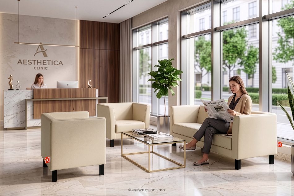 ESPECTO 3-Sitzer Cabinet Sofa creme cremefarben - Foto 12