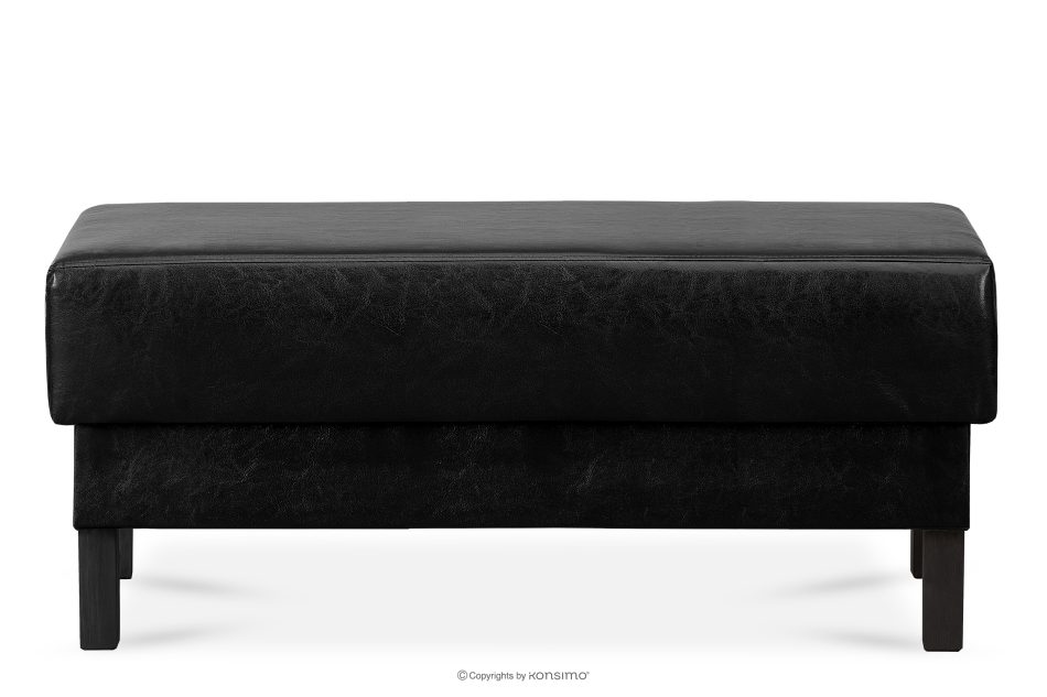 ESPECTO Kunstleder pouffe schwarz schwarz - Foto 0
