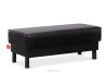 ESPECTO Kunstleder pouffe schwarz schwarz - Foto 3
