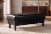 ESPECTO Kunstleder pouffe schwarz schwarz - Foto 2