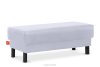 ESPECTO Kunstleder Pouffe grau grau - Foto 3