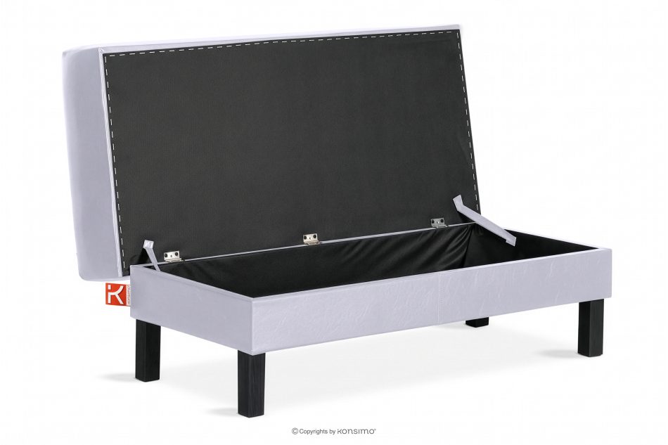 ESPECTO Kunstleder Pouffe grau grau - Foto 6