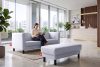 ESPECTO Kunstleder Pouffe grau grau - Foto 10