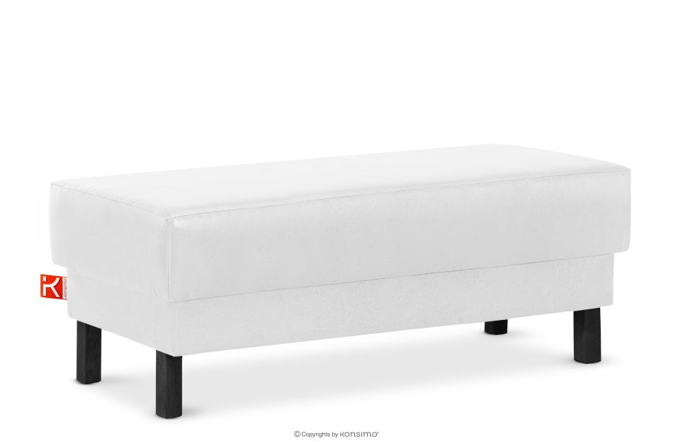 ESPECTO Kunstleder Pouffe weiß weiß - Foto 2