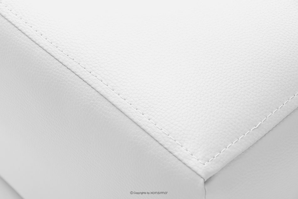 ESPECTO Kunstleder Pouffe weiß weiß - Foto 3