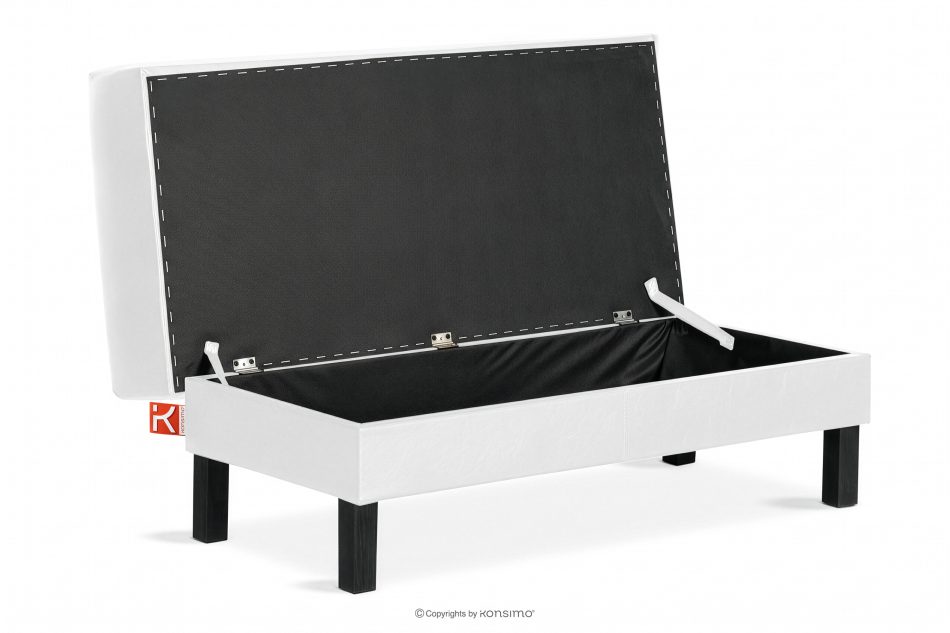 ESPECTO Kunstleder Pouffe weiß weiß - Foto 6