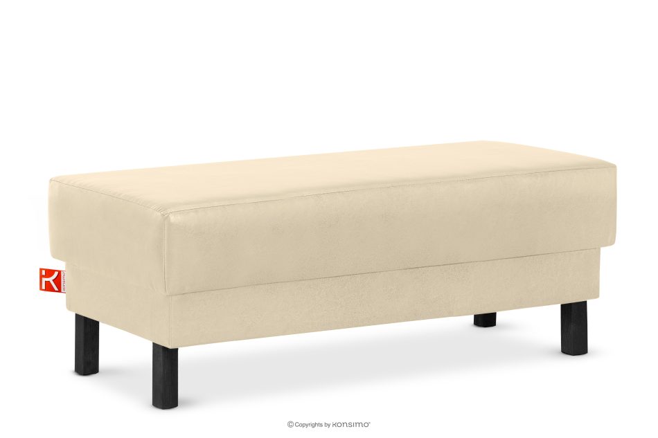 ESPECTO Kunstleder Ottomane creme cremefarben - Foto 2