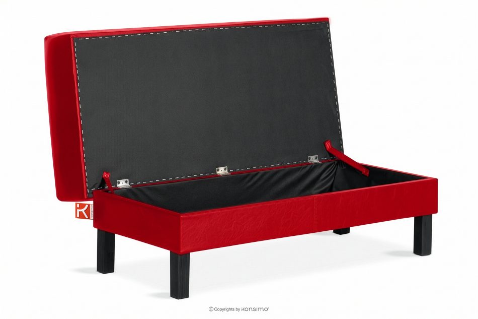 ESPECTO Ottomane für Sofa aus Kunstleder rot rot - Foto 6