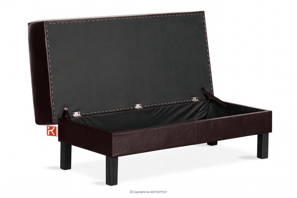 ESPECTO Ottomane für Sofa aus Kunstleder dunkelbraun Dunkelbraun - Foto 6
