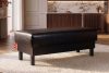 ESPECTO Ottomane für Sofa aus Kunstleder dunkelbraun Dunkelbraun - Foto 2