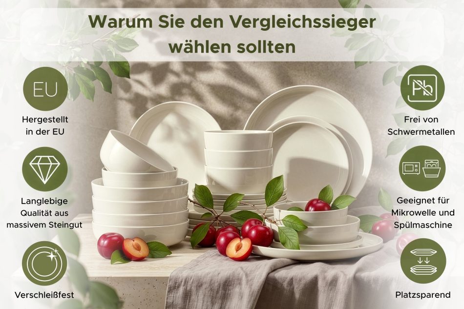VICTO Suppenteller beige glänzend beige glänzend - Foto 5