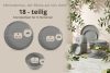 VICTO Tafelservice 6-Personen-Set (18 tlg.) grau grau - Foto 9