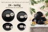 VICTO Modernes Tafelservice 6-Personen-Set 24-teilig Schwarz matt schwarz/matt - Foto 11