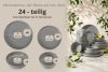 VICTO Modernes Tafelservice 6-Personen-Set 24-teilig grau grau - Foto 11