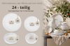 VICTO Modernes Tafelservice 6-Personen-Set 24-teilig weiß weiß - Foto 11