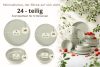 VICTO Modernes Tafelservice 6-Personen-Set 24-teilig beige/grün/grau matt beige/grün/grau matt - Foto 11