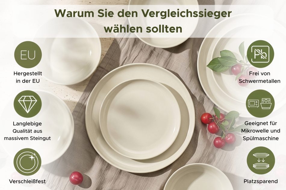 VICTO Dessertteller glänzend beige 6tlg. beige glänzend - Foto 7