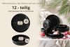 VICTO Tafelservice schwarz glänzend 6-Personen (12-tlg.) Schwarz glänzend - Foto 7