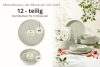 VICTO Tafelservice beige/grün/grau matt 6-Personen (12 tlg.) beige/grün/grau matt - Foto 7