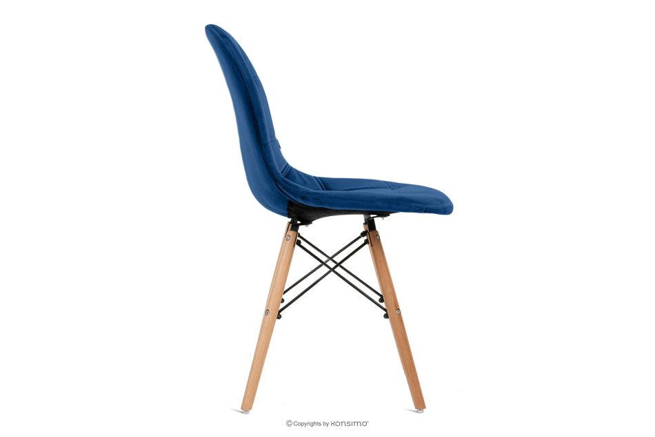 MICO Modernes marineblaues Samt-Stuhl marineblau - Foto 3