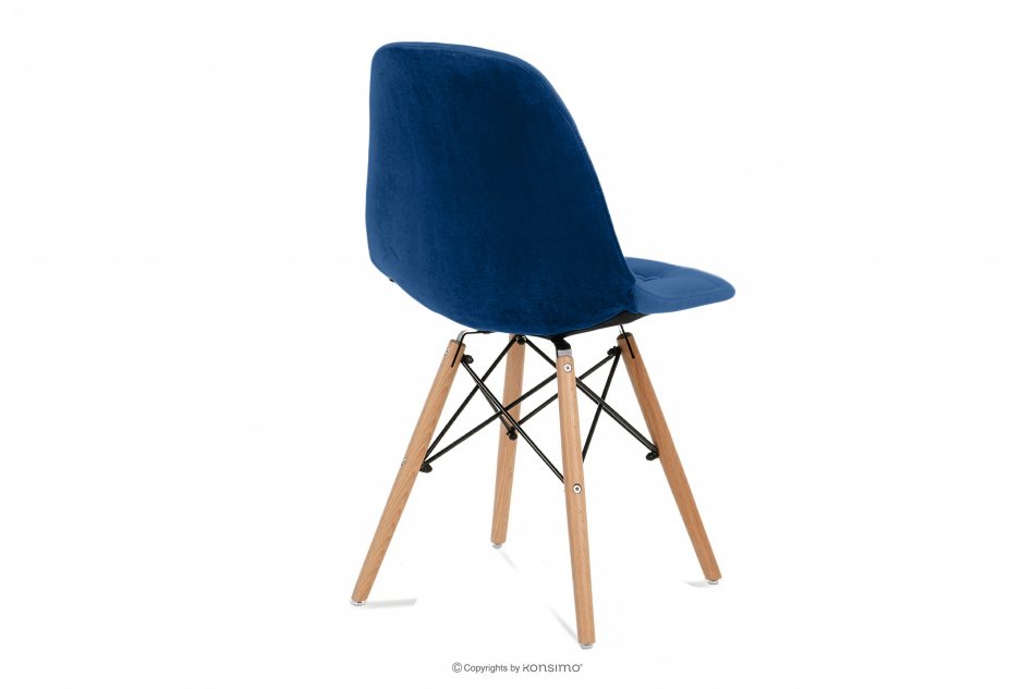 MICO Modernes marineblaues Samt-Stuhl marineblau - Foto 4