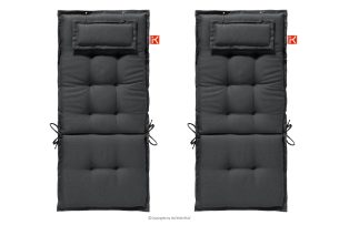 MISTA, https://konsimo.de/kollektion/mista/ Gartenkissen für Sessel dunkelgrau 2 tlg. dunkelgrau - Foto