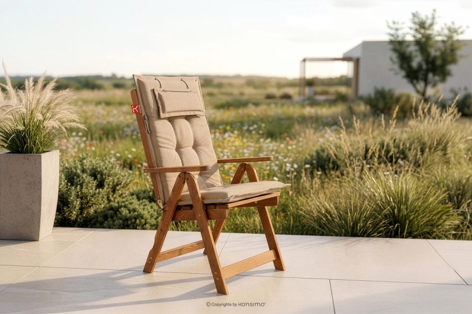 MISTA Gartenkissen für Sessel sandfarben 2 tlg. sandfarben - Foto 1