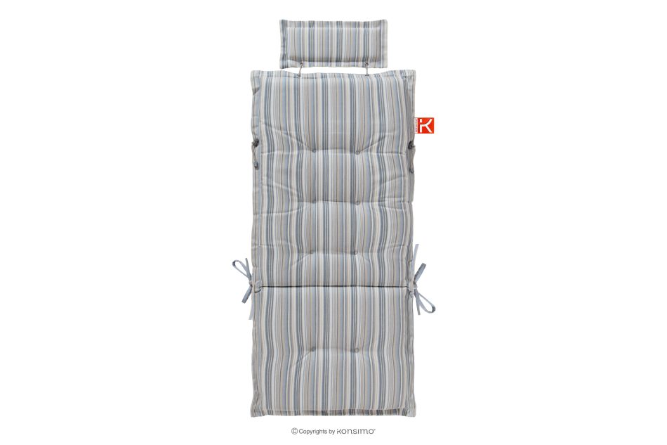 MISTA Gartenkissen für Sessel weiß/blau/beige/rot 2 tlg. Weiß/Blau/Beige - Foto 3