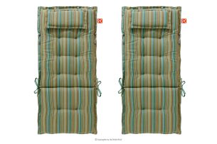 MISTA, https://konsimo.de/kollektion/mista/ Gartenkissen für Sessel grün/orange/blau 2 tlg. Grün/Orange/Blau - Foto