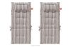 MISTA Gartenkissen für Sessel weiß/blau/beige/rot 2 tlg. Weiß/Blau/Beige/Rot - Foto 1